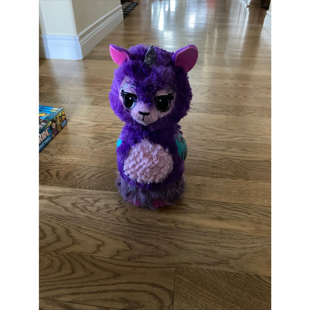 Purple Hatchimals Llamacorn TOY Extend Neck Talking & Changing Eye Lights Large